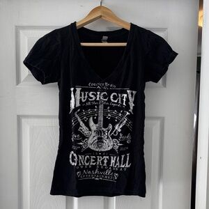 Next Level Apparel Black Music City Graphic Tee